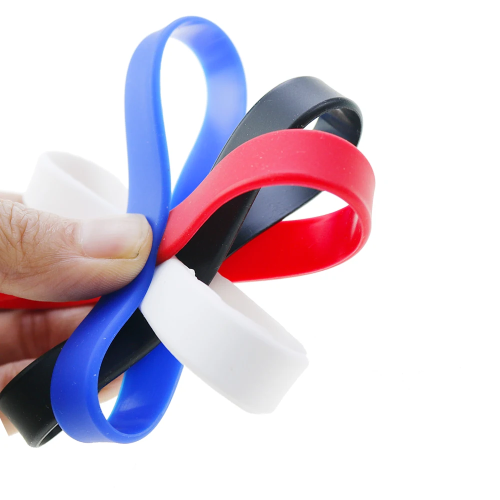 Pulsera deportiva de silicona para hombre y mujer, brazalete de goma informal a la moda, buena dureza, sin olor, 1 piezas, 10 colores - imagen 3
