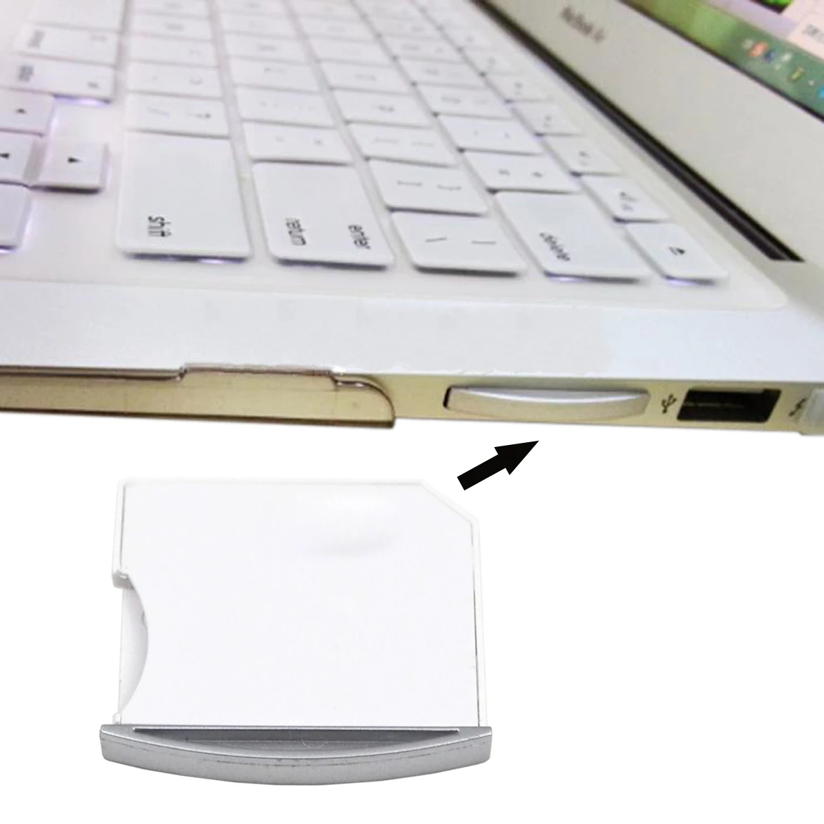 Kit de tarjeta Micro SD TF a SD, Mini adaptador para almacenamiento adicional, Macbook Air / Pro / Retina blanco - imagen 4