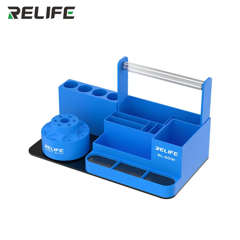 RELIFE RL-001G RL-001H soporte de almacenamiento de gran capacidad reparación de teléfono móvil pegamento destornillador pinzas cepillo organizar soporte - imagen 4