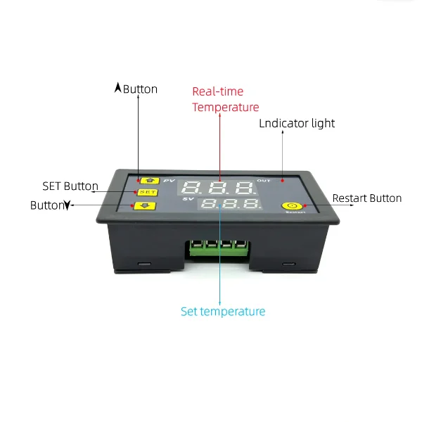 Controlador de temperatura de alta precisión en miniatura W3230, 12V, 24V, 220V, módulo de termostato con pantalla digital, tablero de control de temperatura - imagen 3