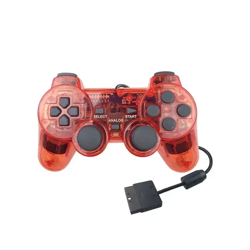 Mando con cable de Color transparente para consola PS2, mando de juegos remoto, Joystick para mando de PS2 - imagen 4