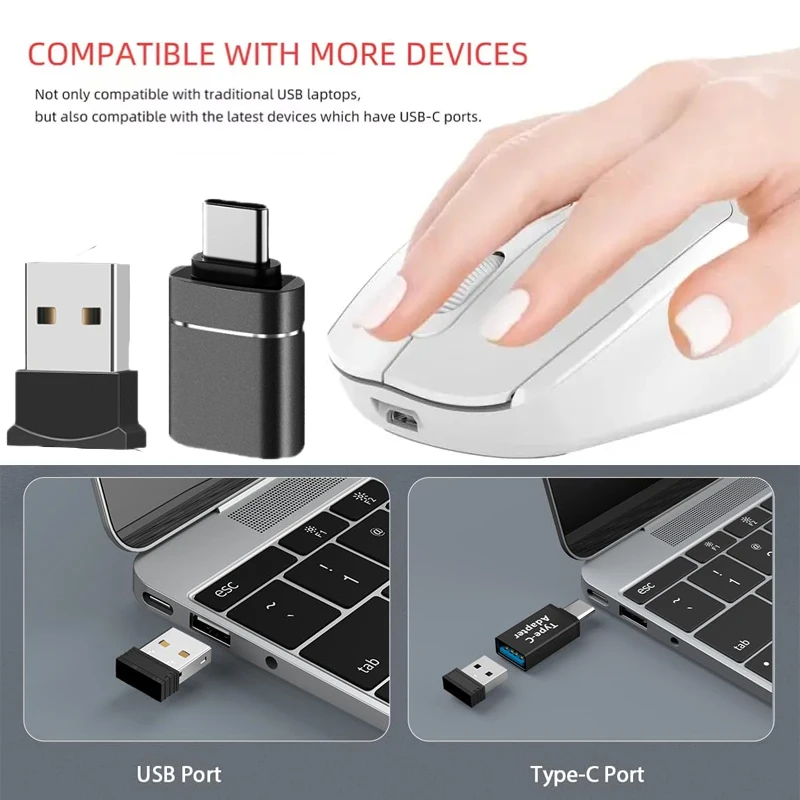 Ratón inalámbrico recargable para Gamer, modos duales, compatible con Bluetooth, 2,4G, USB, silencioso, para portátil, tableta, Macbook Mause - imagen 4