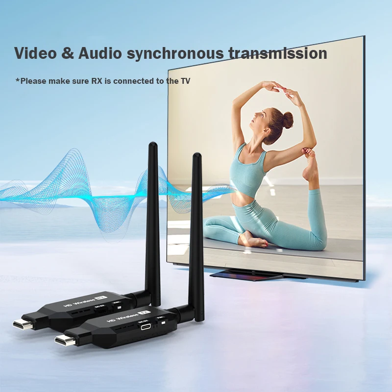 Extensor HDMI inalámbrico de 50M, transmisor receptor de vídeo HDMI de 1080P, Dongle de pantalla HDMI para TV, Monitor, proyector y PC - imagen 5