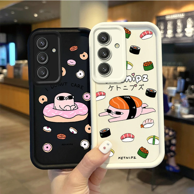 Nueva funda de teléfono K-Ketnipz de dibujos animados para Samsung Galaxy A36 A35 A34 A33 A32 5G A31 A30 A24 A23 A22 A16 A12 A50S M55 cubierta a prueba de golpes - imagen 2