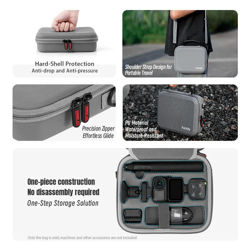 Bolsa de almacenamiento para DJI Osmo NANO, bolsa de protección de hombro para cámara deportiva, bolso de prevención de viaje portátil, caja de accesorios NANO - imagen 5