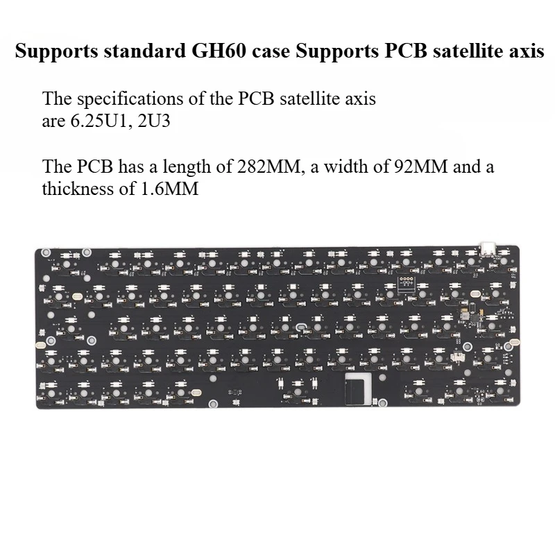 BG64M V2 cambio izquierdo 64 PCB triodo GH60 con cable y Bluetooth 2,4G RGB tipo C señal inalámbrica + accesorios de teclado mecánico - imagen 2