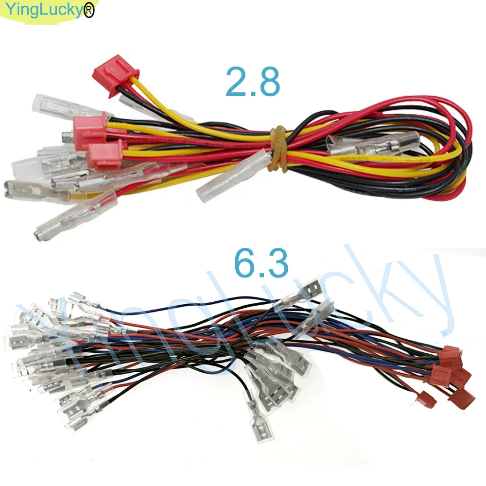 Cable de luz de botón ArcadeLED, 10 piezas, interfaz de 3 pines, 2,8mm, 6,3mm, cable de puerto de terminal, cable de botón LED - imagen 3