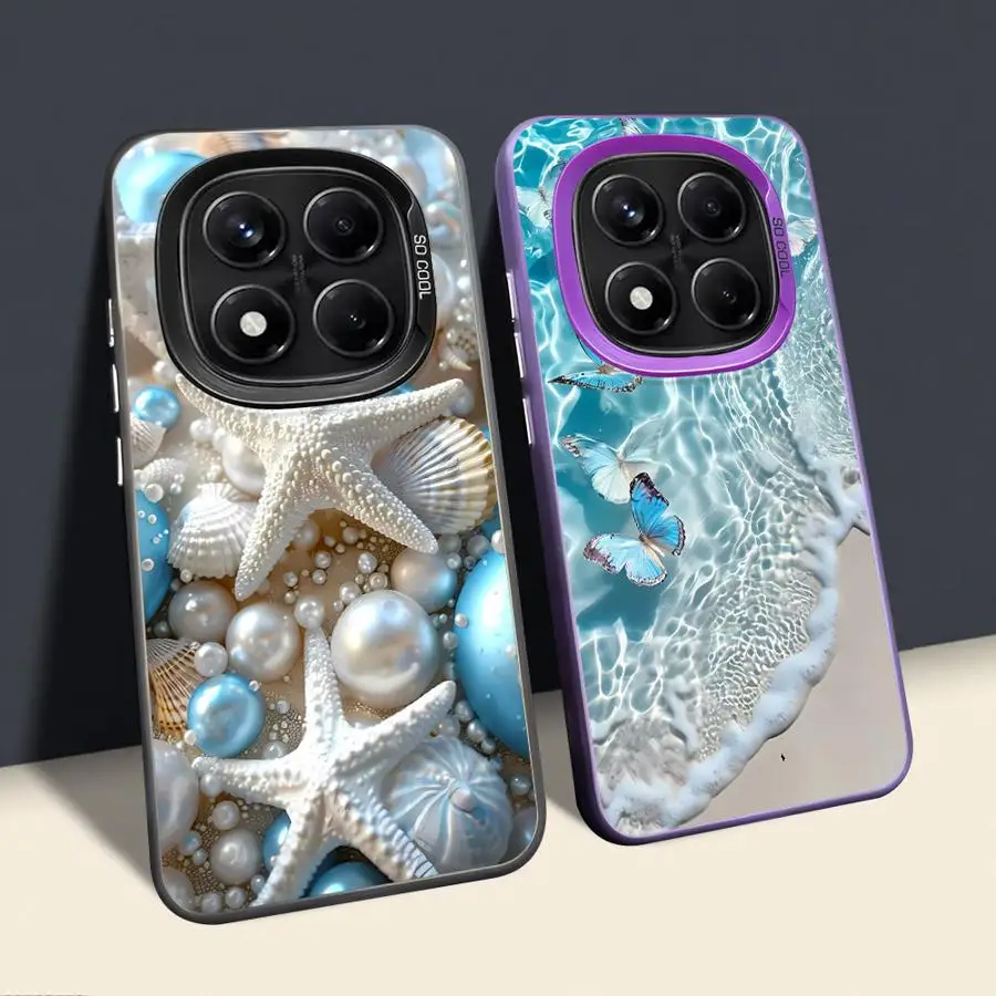 Funda trasera de teléfono para Xiaomi Redmi Note 10Lite 11s 9s 13 12 11 10s 14 Pro Plus 12s carcasas subacuáticas coloridas