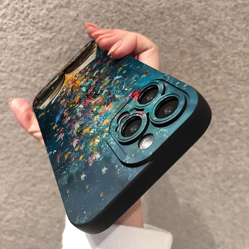 Para Xiaomi Poco F7 F6 F5 5G Funda bonita mariposa gato diseño de estantería Funda de silicona mate para Poco X7 X6 X5 X3 M6 Pro Funda suave - imagen 2