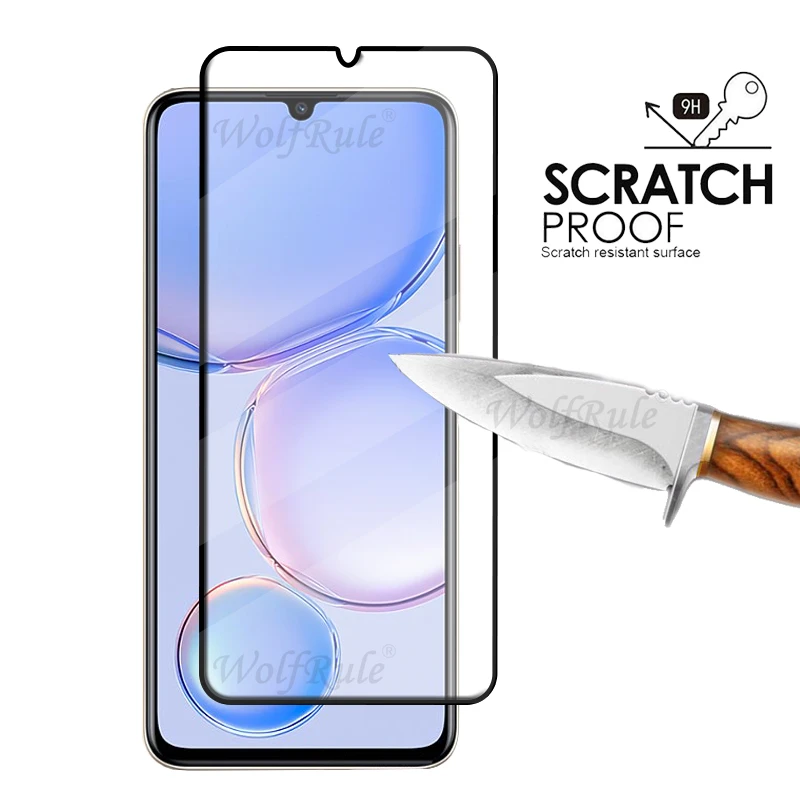 6 en 1 para Huawei Nova Y71 vidrio para Huawei Nova Y71 pegamento de cubierta completa 9H Protector de pantalla para Huawei Nova Y 70 Y70 Y71 Len Glass - imagen 3