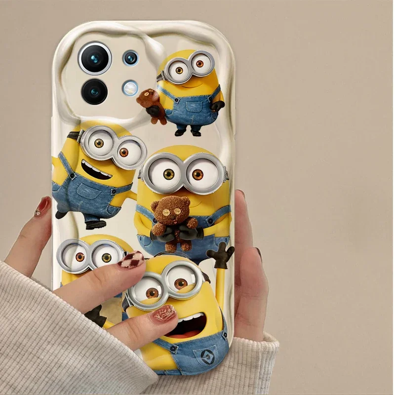 Preciosa funda de dibujos animados m-minions para Xiaomi 14T 13T 12T 13 12 11 11i Lite 5G 10T POCO X5 X6 Pro X3 NFC X4 GT F3 F4 F5 F6 M6 M5S C65 - imagen 5