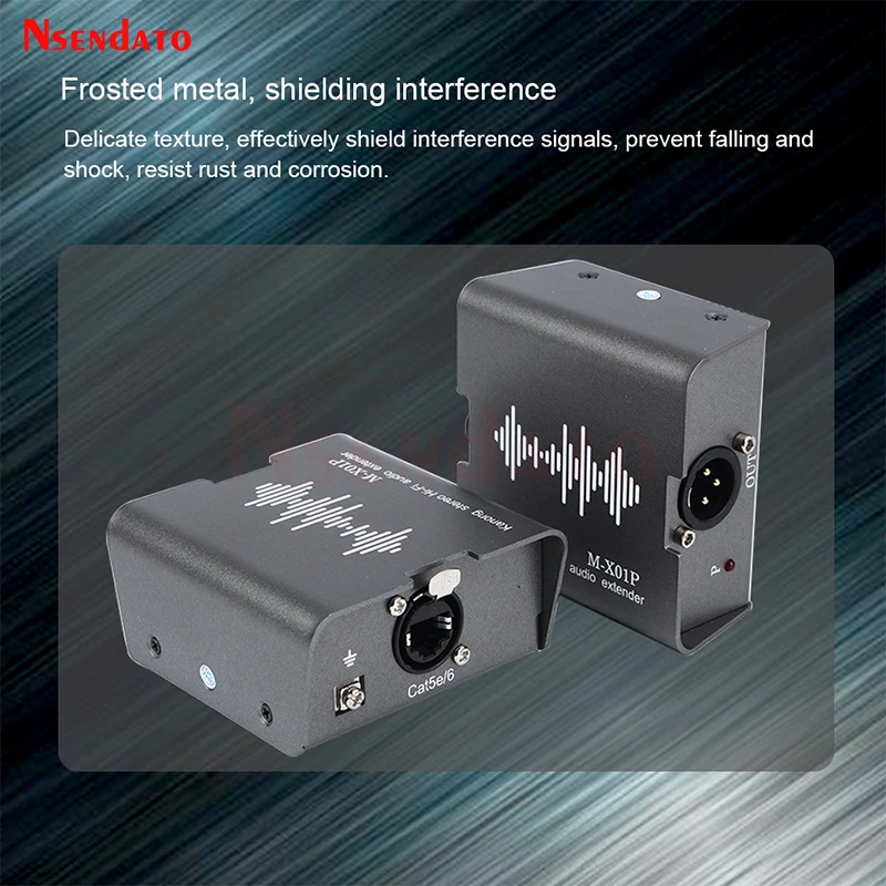 Extensor de Audio pasivo estéreo XLR sobre RJ45 Cat5/6 200M XLR RJ45 Kit de transmisor y receptor de Audio para Mezclador grabadora DVD TV - imagen 4