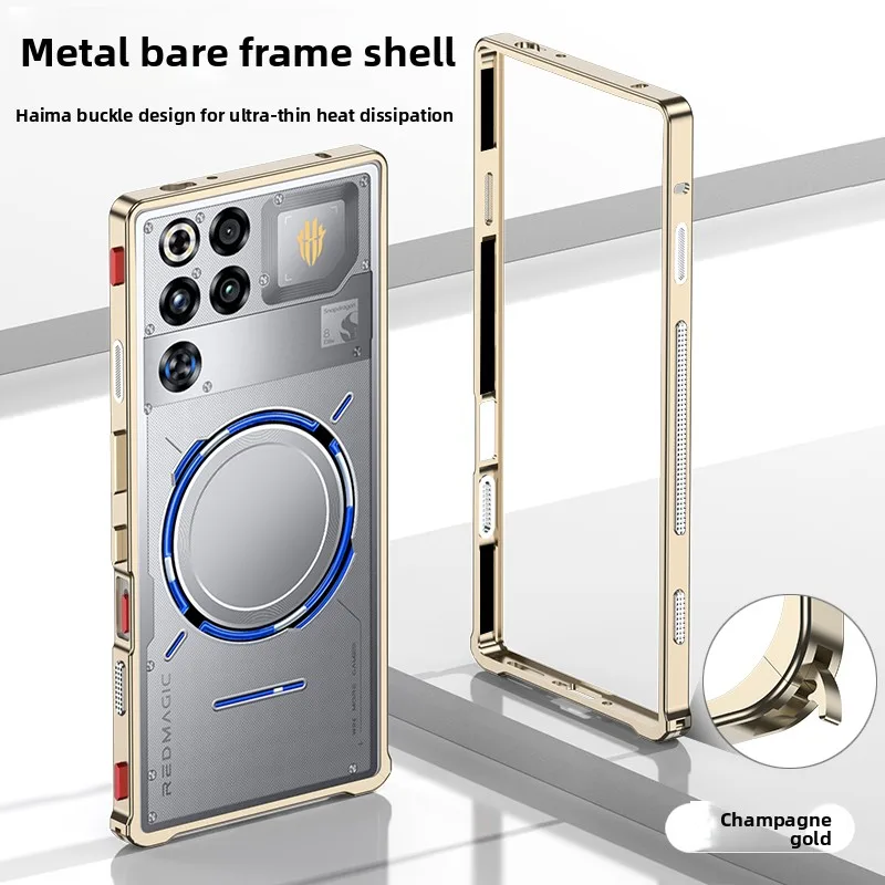 Funda de marco de Metal para Redmagic 11 Pro + cubierta dividida de disipación de calor ultrafina para parachoques ZTE Nubia Red Magic 11 Pro Plus