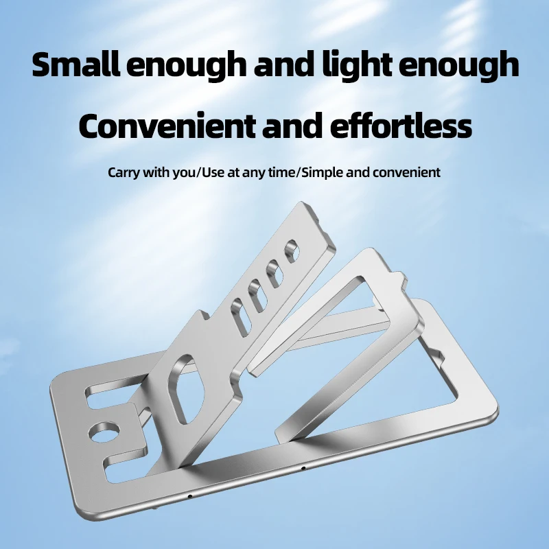 Soporte para teléfono, soporte para tableta perezosa de escritorio, soporte de mesa ultrafino de aluminio plegable para iPad, Iphone 14, 15 Pro Max, Huawei, Xiaomi - imagen 3