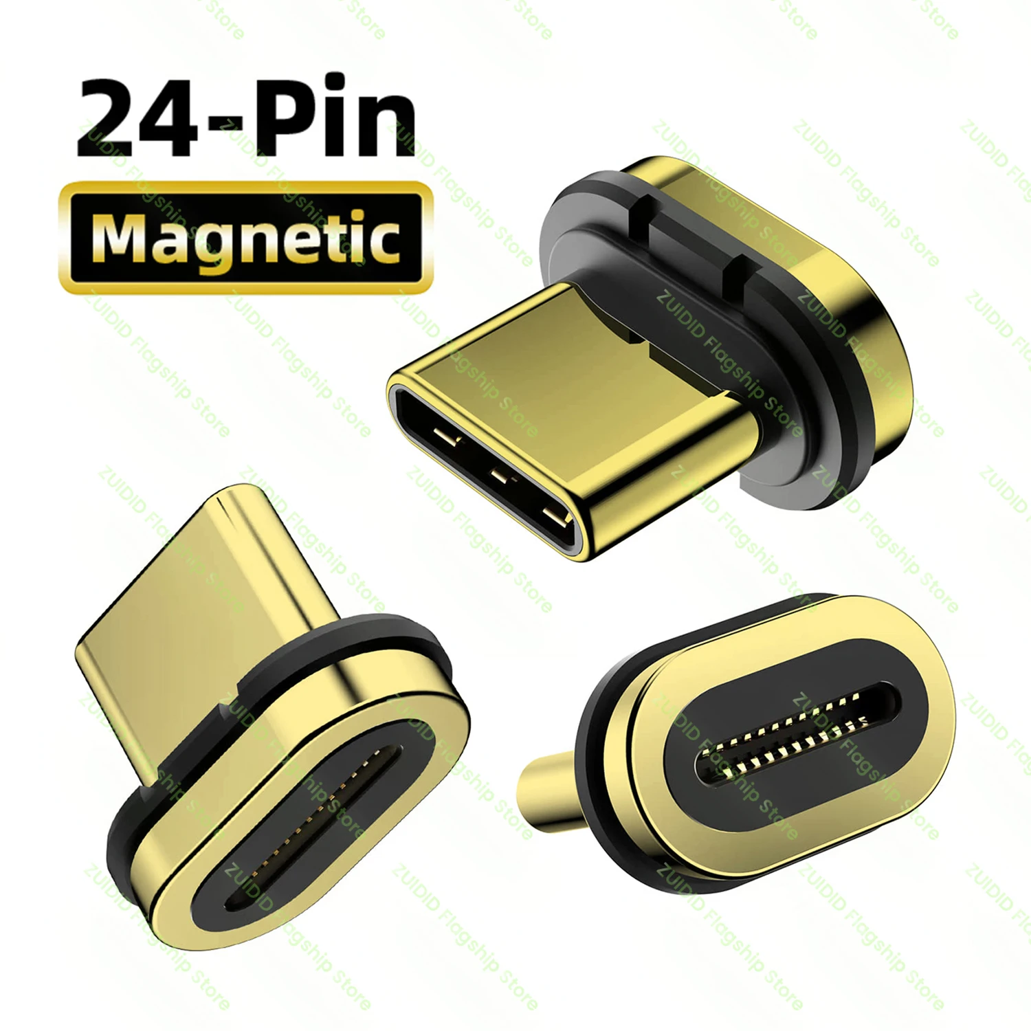 Adaptador de Cable magnético USB tipo C de 24 pines, adaptador magnético USB 4,0, tapones antipolvo para teléfono móvil, convertidor de puntas magnéticas, 3/5/10 Uds.