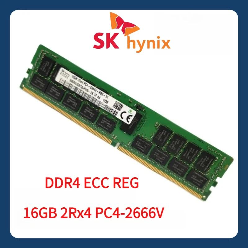 SK hynix 16GB 2Rx4 PC4 2666V DDR4 2666MHz ECC REG RDIMM Memoria de servidor RAM registrada 16G X99