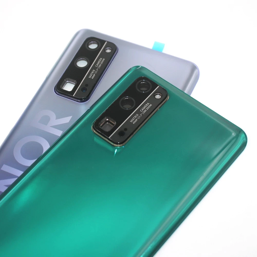 Cubierta de batería trasera Original para Huawei Honor 30 Pro Plus, carcasa trasera de puerta de Panel trasero para Honor 30pro, cubierta de batería + lente - imagen 4