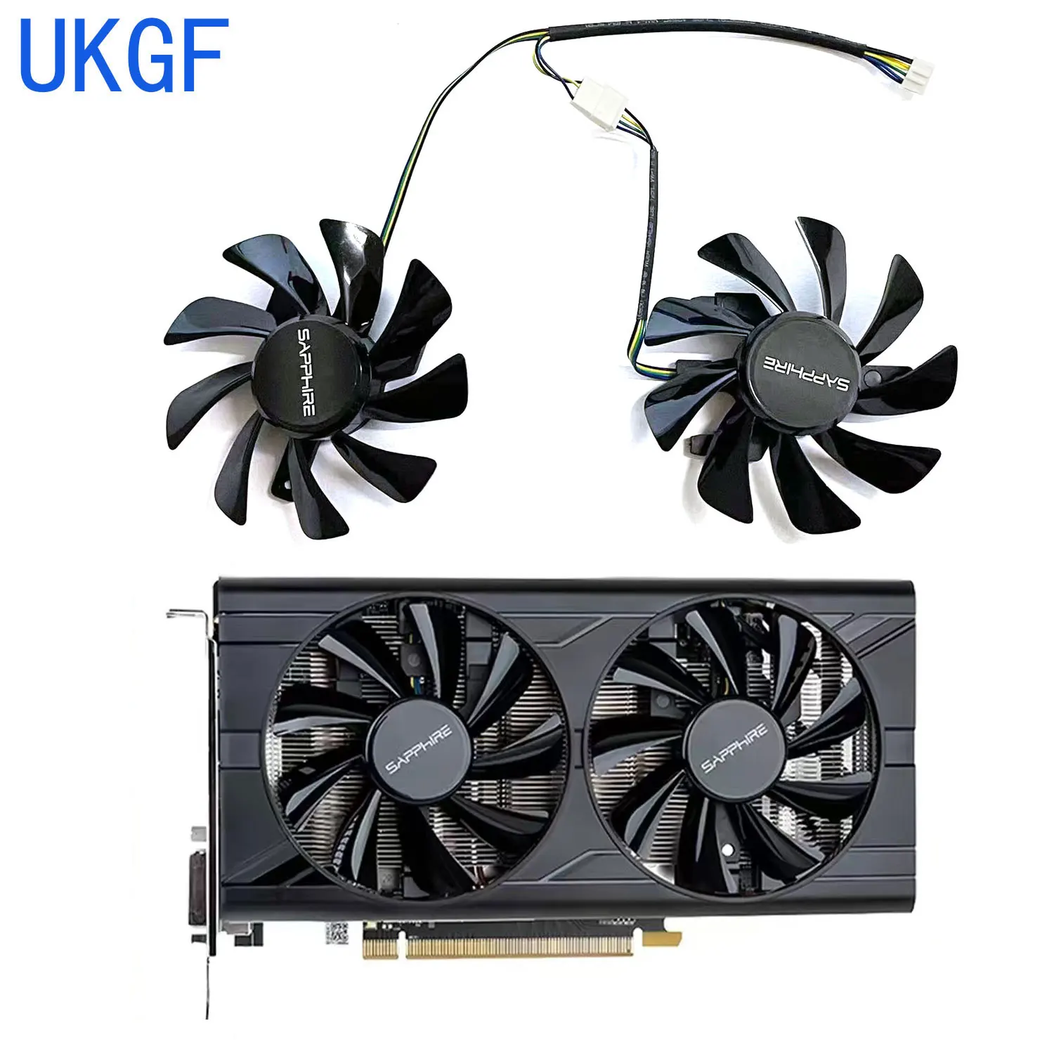 Nuevo 85MM 4PIN FDC12HD9-C T 129215 Ventilador GPU SU RX 580 para tarjeta gráfica Sapphire RX 580 2048SP 8G D5