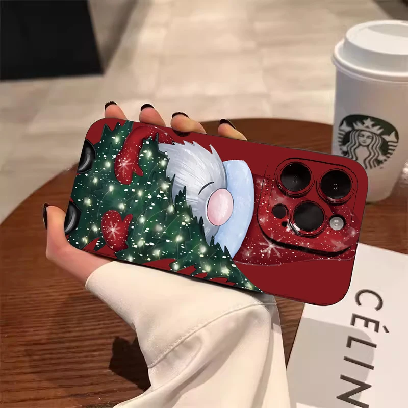 Funda de teléfono con diseño de árbol de Navidad y alce de Papá Noel para Samsung Galaxy A56 A55 A54 A53 A35 A34 A33 5G S25 Ultra S24 FE S23 S22 Plus - imagen 3