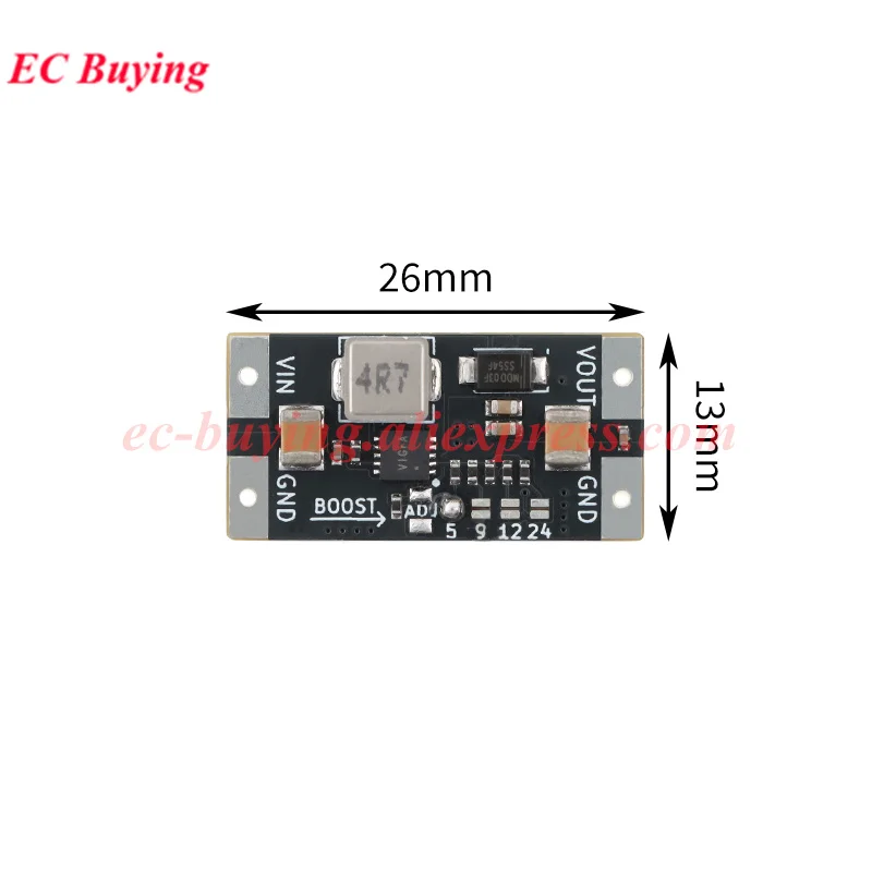 1-20 piezas XL7304 4A DC Boost Converter elevador ajustable 5V-30V a 5V 9V 12V 24V módulo de fuente de alimentación Placa de refuerzo de batería de litio - imagen 5