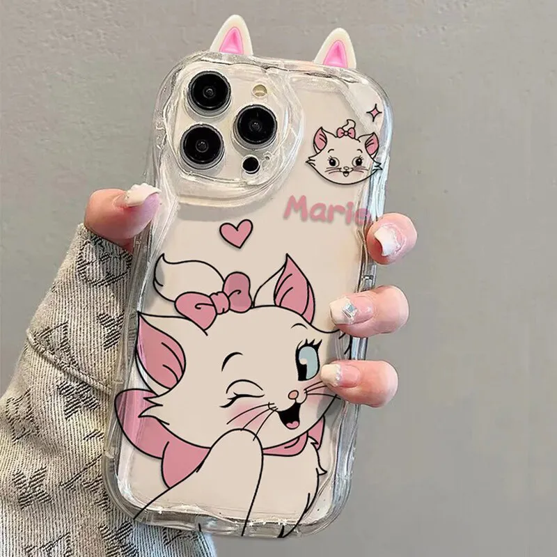 Funda para Realme C53 C55 C67 C63 C65 C35 C33 C21Y C25Y C51 8 5G 10 13 11 12 Pro Plus GT 6 Note 60 cubierta Mary Cat 3D oreja de gato - imagen 5
