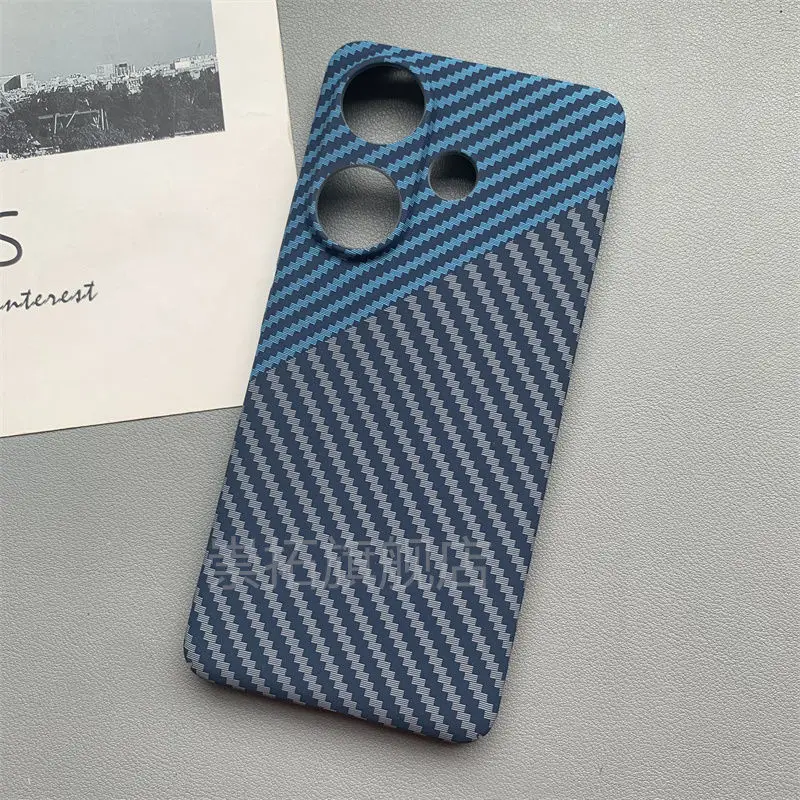 Funda a rayas Kevlar para Xiaomi POCO F6 F 6 Pro Redmi Turbo 3, cubierta trasera acrílica a rayas de fibra de carbono para POCO F6, Funda a prueba de golpes