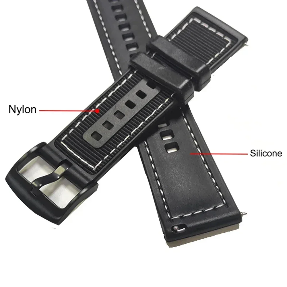 Correa de reloj de 22mm para Huawei Watch GT 5 GT4 GT3 GT2 46mm Gt2 Pro Correa de nailon de silicona suave para Huawei GT5 Pro pulsera de 46mm - imagen 5