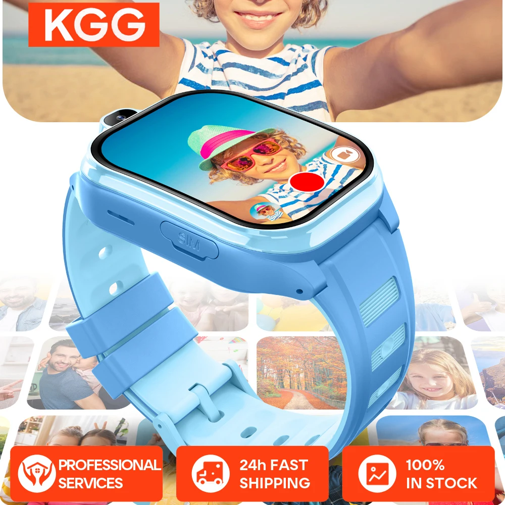 Reloj inteligente 4G para niños, GPS, WIFI, videollamada, reloj inteligente para niños, Monitor, rastreador, ubicación, teléfono, reloj para niños y niñas, 2GB + 16GB, descarga de aplicación