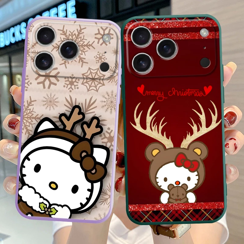 Funda suave navideña con personaje bonito para iPhone 17 Air 16 14 15 Plus 7 8 XR 16e 11 12 13 Pro Max XS - imagen 2