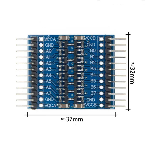 8 vías 3.3V-5V 5V-3.3V IIC UART SPI TTL Módulo de conversión de nivel bidireccional Pin doblado - imagen 2