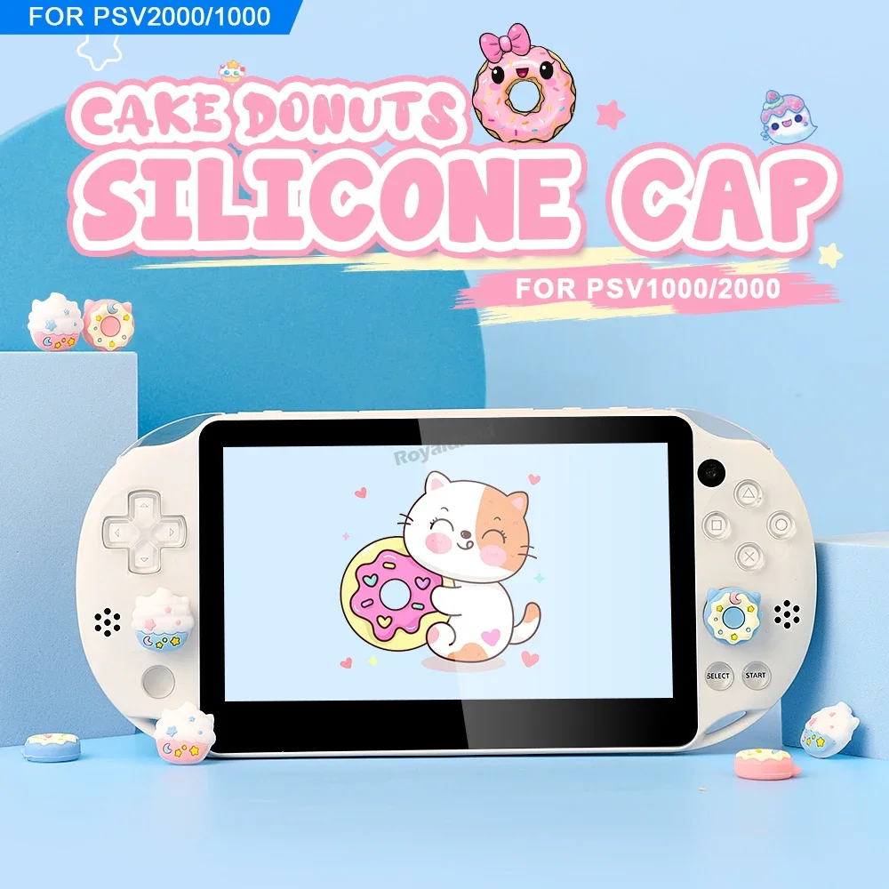 Nuevo 4 unids/set lindos tapas de agarre de pulgar analógicas de silicona compatibles con Psvita PS Vita PSV 1000 Fat/2000 cubierta protectora de Joystick delgado - imagen 4