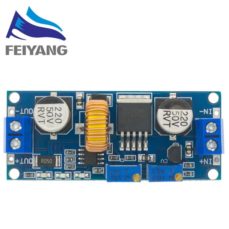 Placa de cargador de litio CC/CV 5A XL4015 ajustable 6-38V a 1,25-36V DC módulo reductor de fuente de alimentación