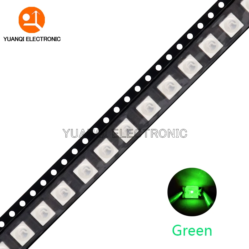 Diodo emisor de luz LED, 100 SMD, blanco, rojo, azul, amarillo, verde, Blanco cálido, 5050 Uds. - imagen 3