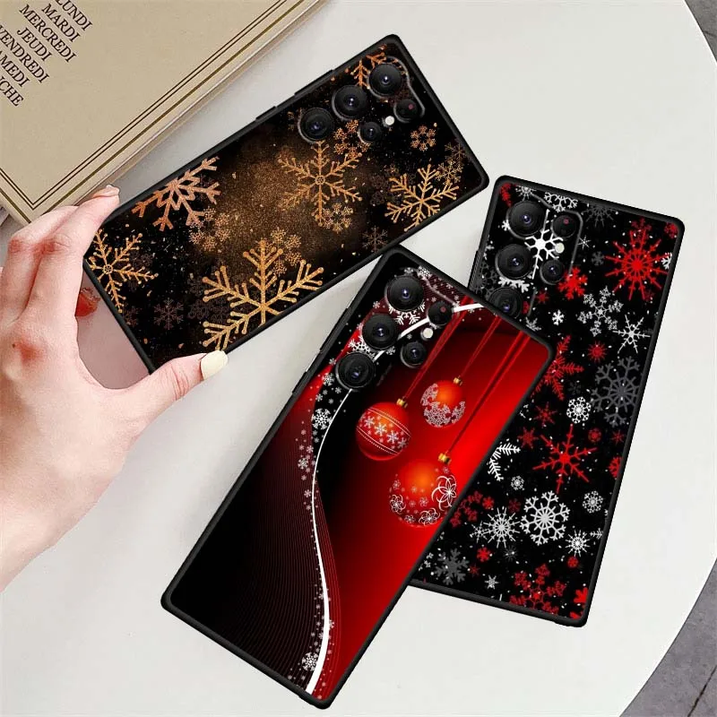 Funda de teléfono con diseño de ciervo luminoso, regalo de Navidad para Samsung Galaxy S25 S24 S23 S22 S21 S20 S10 Ultra Plus FE 5G, funda de TPU suave negra - imagen 2