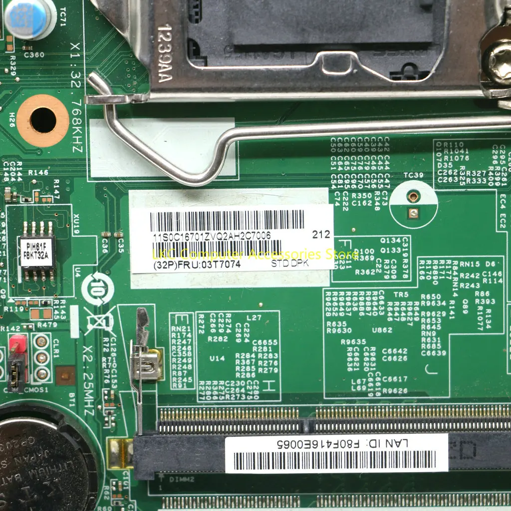 Para Lenovo ThinkCenter Edge 62z E62Z AIO placa base todo en uno 03T7074 11133-1M 48.3HT02.01M LAC1155 DDR3 100% probado - imagen 2