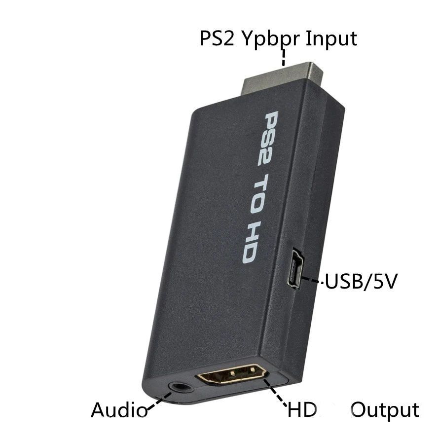 Adaptador 1080P Compatible con PS2 a HDMI, Compatible con ordenador portátil/de escritorio, HDTV, Monitor, convertidor de pantalla, con conector de 3,5mm - imagen 4