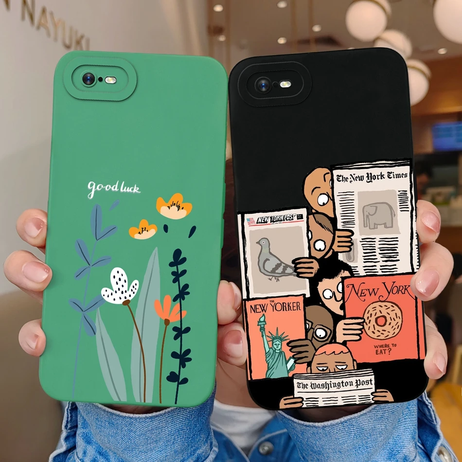 Funda de silicona líquida para OPPO A1K Realme C2, carcasa a prueba de golpes, protección de lente, funda de teléfono creativa para OPPO A1 K Realme C 2 - imagen 2