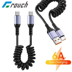 Cable USB-C de resorte para carga rápida y transferencia de datos