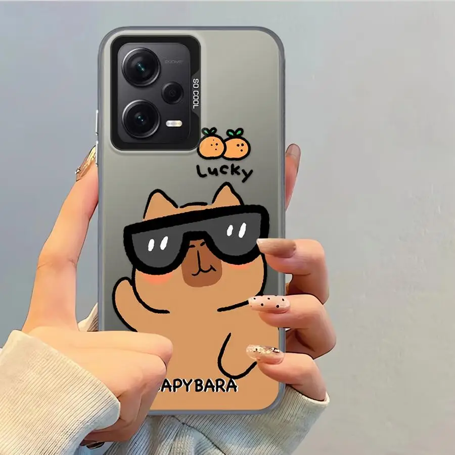 Funda trasera de teléfono con patrón de capibara para Xiaomi Redmi 14C K60 A5 A1 A2 Plus 13C 9C 9T 10C 12C - imagen 5