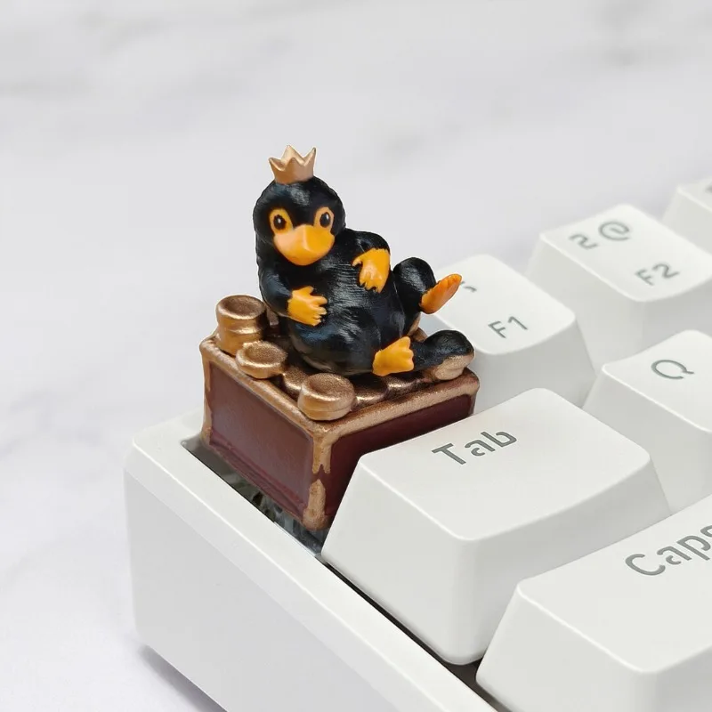 Teclas de resina artesanales de película Original Costom, decoración de escritorio coleccionable 3D, teclas de estatuilla, tapa de tecla de punto bonita para teclado mecánico