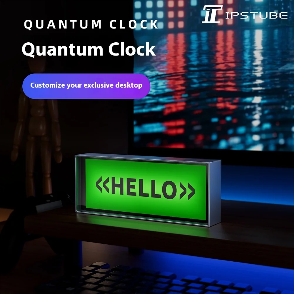 Reloj cuántico con luz nocturna, tubo IPS RGB, Color brillante, Bluetooth, Control por aplicación, pantalla DIY, reloj de tubo Digital para decoración de dormitorio - imagen 3