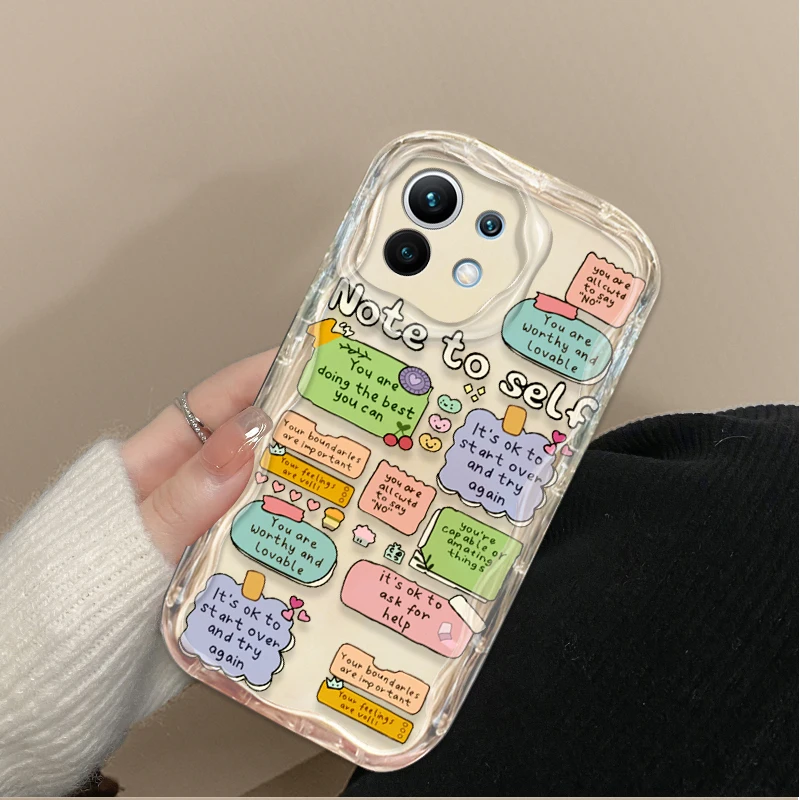 Funda con eslogan de moda de dibujos animados para Xiaomi 14T 13T 12T 13 12 11 11i Lite 5G 10T POCO X5 X6 Pro X3 NFC X4 GT F3 F4 F5 F6 M6 M5S C65 - imagen 2
