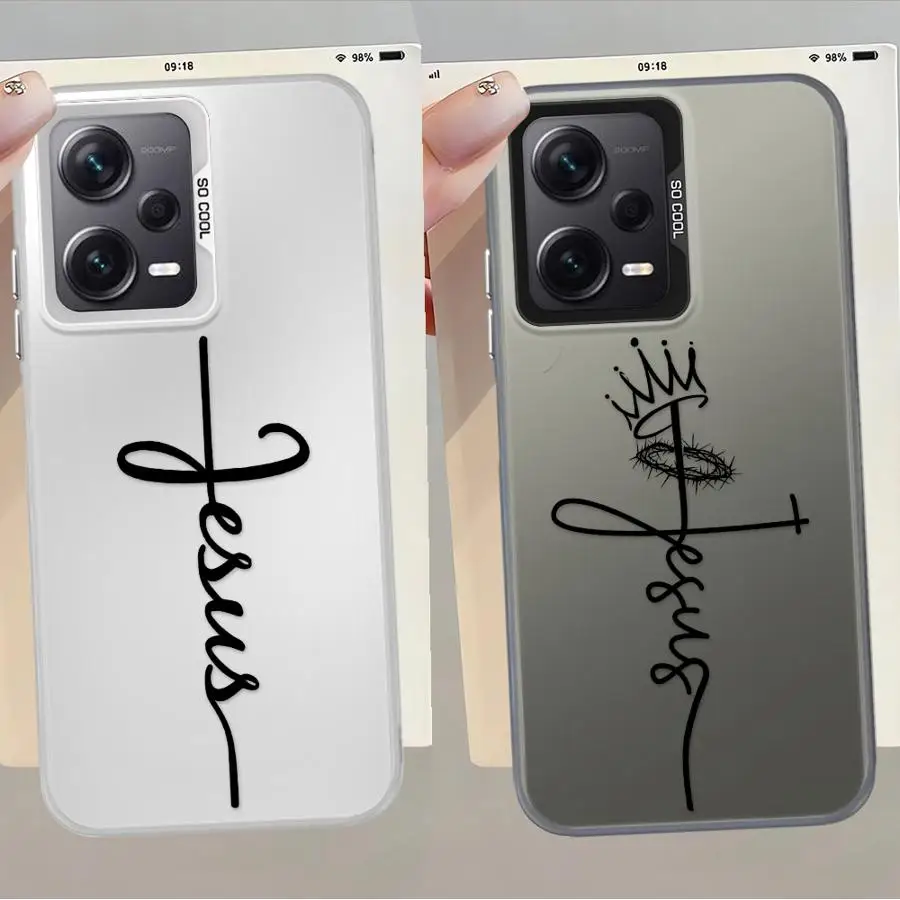 Funda trasera de teléfono para Xiaomi Redmi 9T A1 A2 Plus A5 13C 10C 9C K60 14C 12C Cool Cross Pattern - imagen 2