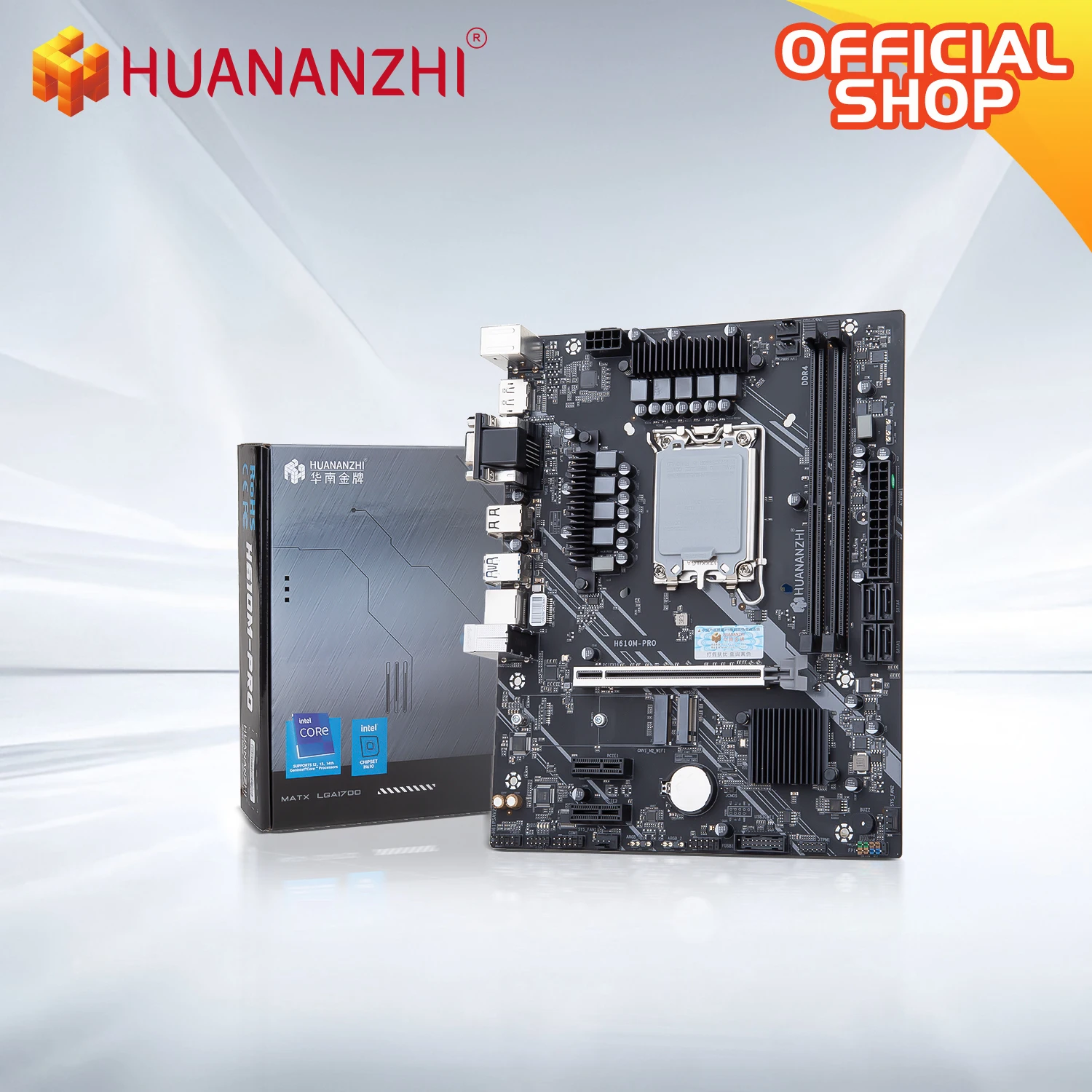 HUANANZHI-placa base H610M PRO M-ATX DDR4, compatible con 12 13 Gen H610 Intel LGA 1700 CPU 12100F 12400F 12490F 12600F 12700F 13600F - imagen 4
