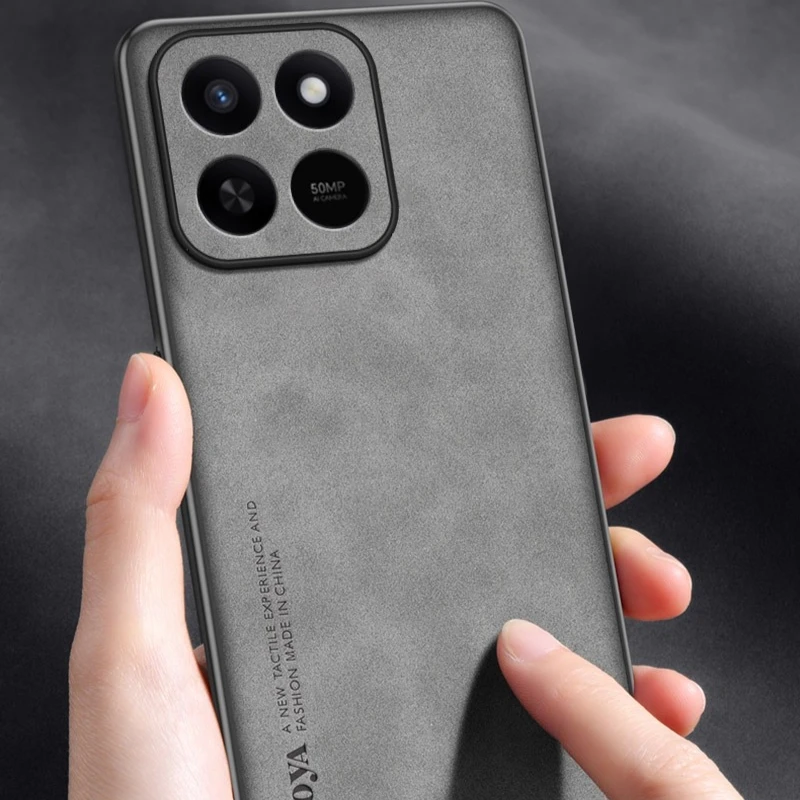 Para Honor 400 Smart Funda de piel de oveja lisa de cuero PU para Honor X7D 4G 5G a prueba de golpes mate cubierta protectora de parachoques duro