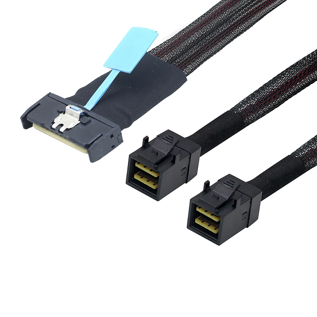PCIE Gen5 MCIO 8X 8i a 2x MINI SAS HD SFF-8643 Cable de conexión para cable adaptador de servidor - imagen 5
