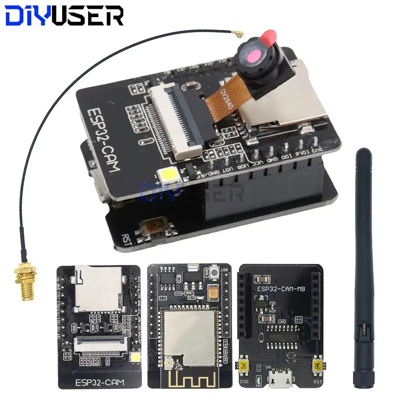 Módulo WiFi ESP32-CAM-MB serie a WiFi ESP32 CAM Placa de desarrollo 5V Bluetooth OV3660/OV2640 cámara DIY