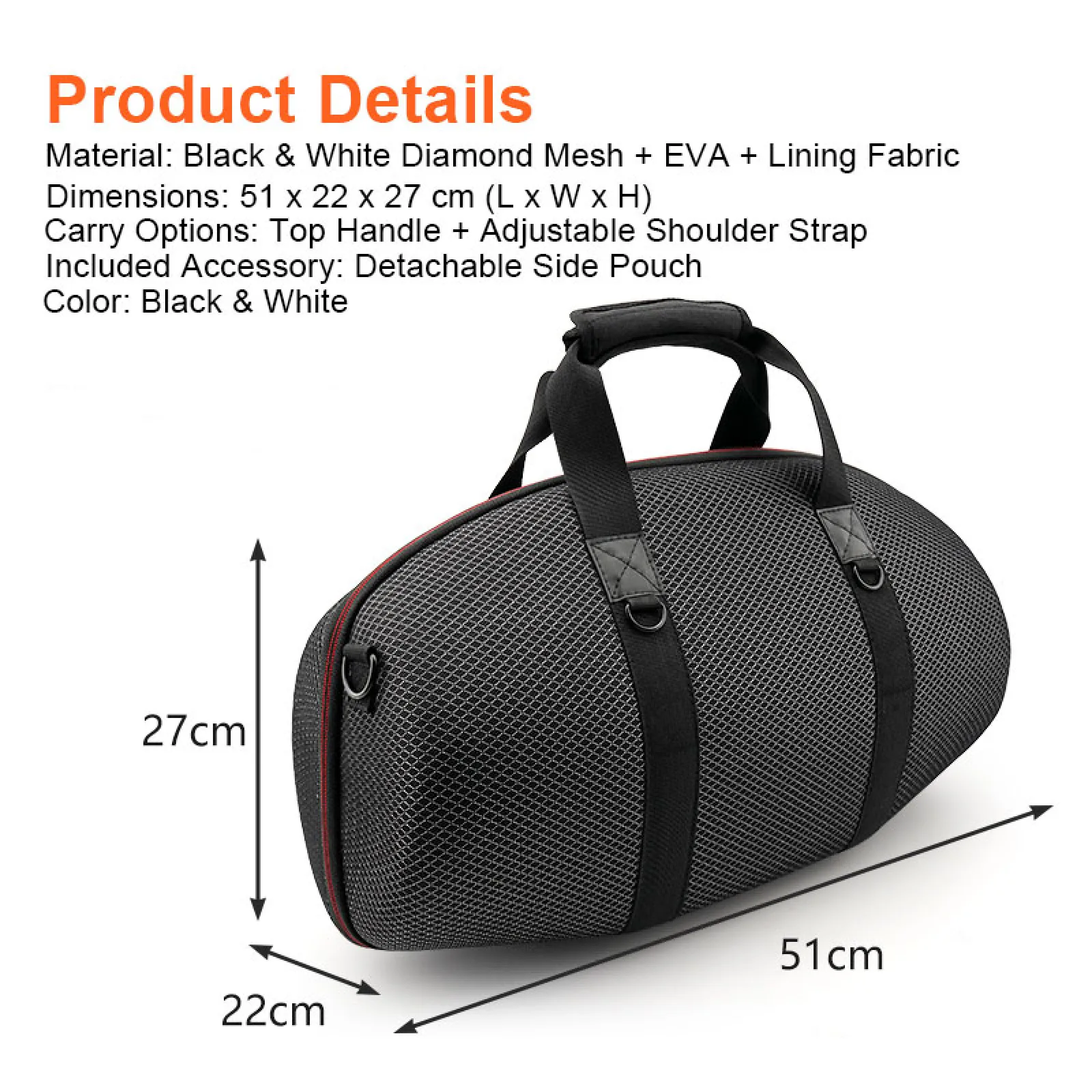 Estuche de viaje duro EVA, bolsa de almacenamiento, bolsa protectora, Estuche de transporte para JBL BOOMBOX 4, altavoz portátil compatible con Bluetooth - imagen 4