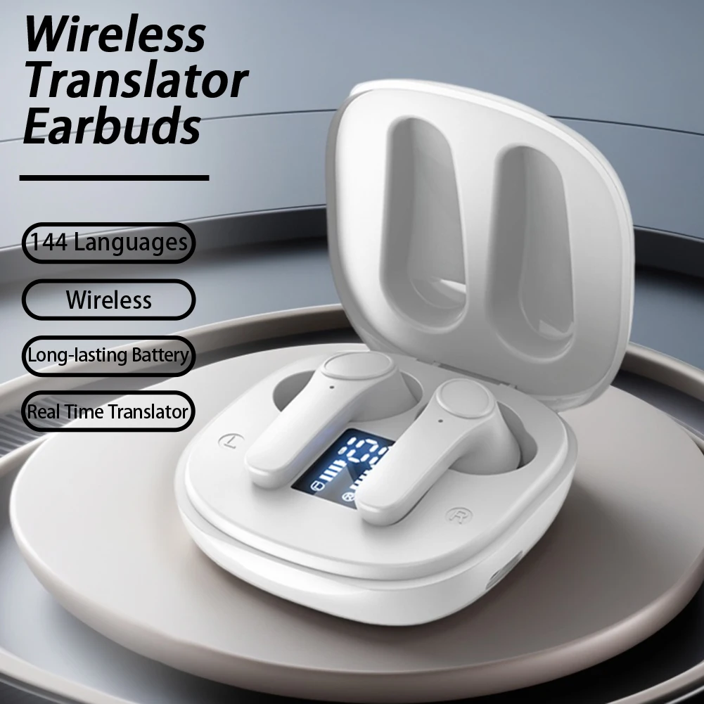 Traductor de voz inteligente con traducción instantánea, 144 idiomas, 99% de precisión, auriculares inalámbricos con traducción BT, cancelación de ruido IPX6 ﻿ - imagen 2