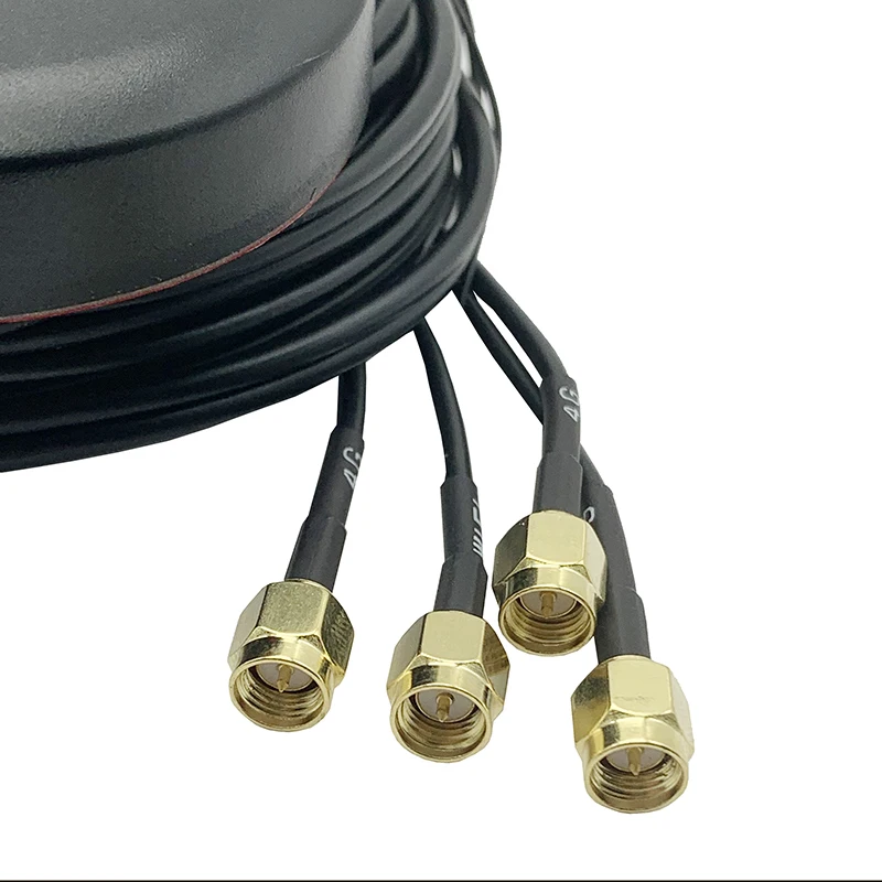 Antena de gabinete impermeable para exteriores, 4G, GPS, GLONASS, WIFI, Bluetooth, GNSS, cuatro en uno, conector macho SMA, 28DBI, Cable RG174 - imagen 4